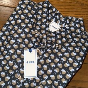 ROWM Mens Hawaiian Shirt Short Sleeve Size XL Button Up NEW Men's NWT Pool Drink